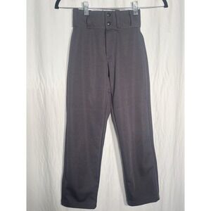 Boys Grey Baseball Pants NEW Alleson Athletic Sz XS Belt Loops Pockets Zip O4